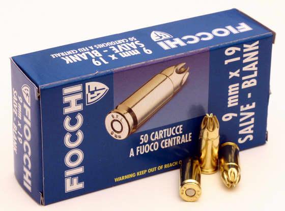 foto N�BOJKA FIOCCHI 9x19 LUGER BLANK POPLA�N� (50 ks)